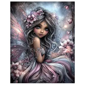 Fairy Girl - Diamond Art Kits for Adults - Diamond Painting Kit, 5D Round Full Drill Gem Art for Wall Decor & Gift