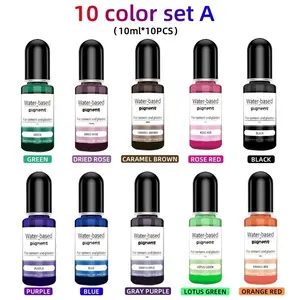 Water-soluble dye, 10ml*10 color set, used for gypsum dyeing, jewelry casting process supplies