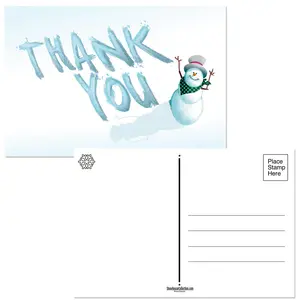 Holiday Thank You Postcards - 4 x 6 Thank You Postcards - 40 Seasonal Christmas Postcards