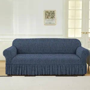 Solid Color Sofa Cover, 1 Count Modern Washable Sofa Slipcover, Dustproof Sofa Protector for Home Living Room, Sofa Protector for Home Living Room, Soft Sofa Protector, Elastic Sofa Slipcover, Dustproof Couch Protector