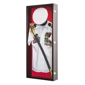 Military Shadow Box Display Case Cabinet