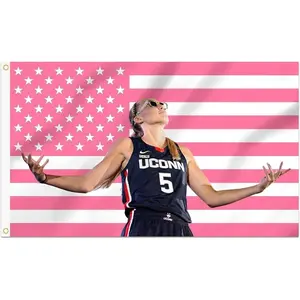 Shmbada Paige Bueckers 3x5 Ft American Flag with 2 Brass Grommets Double Stitched Indoor Outdoor Wall Hanging Tapestry  Bedroom  Decorative Decoration