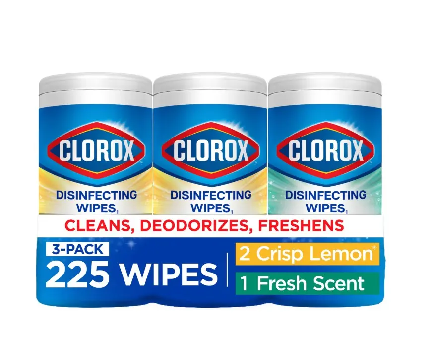 Clorox Disinfecting Cleaning Wipes Back to School Variety Pack, 75 Count Each, Pack of 3