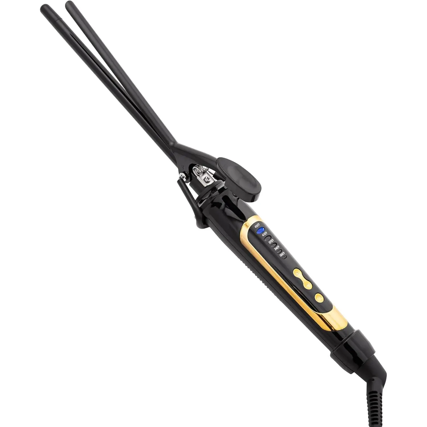 Asani Curling Iron Hair Wand Creates Tight Curls, Clearly Defined Spiral Curls & Ringlets - Extra-Slim Hair Styling Curler for Short & Long Hairs - Ceramic Coating Barrel, Heats Up to 450°F (3/8 inch)