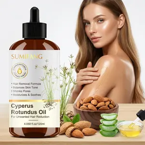 SUMIFANG Cyperus Oil Treatment Essence 120ml | Cyperus oil + moisturizing peptides + aloe vera gel, soothes and moisturizes after hair removal | Long-term use makes hair finer and lighter, creating smooth skin