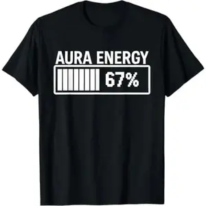 67 Funny Meme T-Shirt - Gen Alpha Slang Aura Energy Viral Design, Soft Cotton Short Sleeve Tee for Teens & Kids, Trendy Internet Humor Top