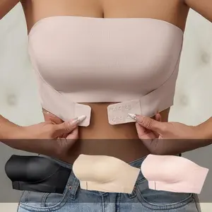 [3 Pack] Strapless Seamless Bras – All-Day Support, Breathable & Anti-Slip