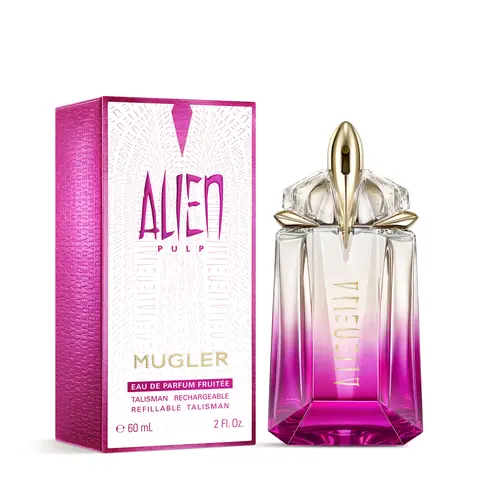 MUGLER Alien Pulp Eau de Parfum Spray for Women - Refillable 60ml EDP Perfume Sprays, Aromatic Signature Scent, Taste-like Sweet Jasmine & Raspberry Floral Fragrance
