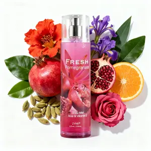 Zynii Fresh Pomegranate Women's Body Mist Sweet & Fresh Floral Scents Calming & Sensual Fragrances Long-Lasting Gentle Scent Moisturizing Formula Casual & Romantic Use Versatile for All Occasions