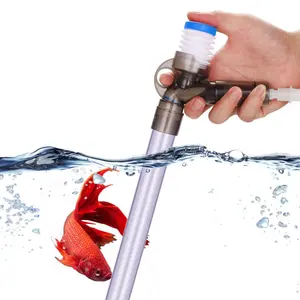 Fish Tank Water Changer Siphon Manual Cleaner Pressurized Gravel Suction Tool Cleaning for Aquarium Maintenance