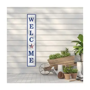 5.5 x 31.5 "L  Patriotic Welcome Sign  by Valerie