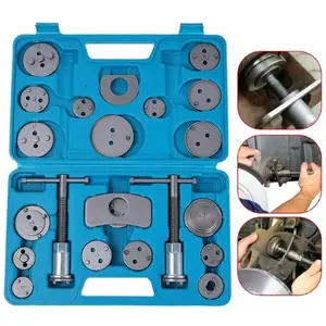 22pcs Brake Caliper Tool, Heavy Duty Disc Brake Caliper Tool Set, Wind Back Kit for Brake Pad Replacement, Master Disc Brake Caliper Tool Kit Fits Most American, European Makes/Models (Blue)