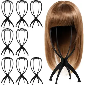9 Pcs Wig Stand, Portable Wig Holder Wig Head Stand for Women Multiple Wigs