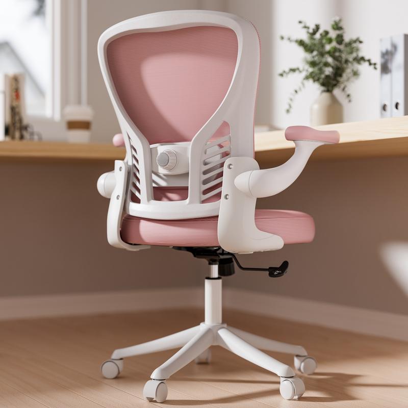 Ergonomic Office Chair, Mesh Desk Chair with AdjustableLumbar Support and 3D Flip-up Arms, Computer Chairwith Wheels, Black, Computer Desk Chair, ErgonomicOffice Desk Chairs with Mesh Back, Adjustable LumbarSupport, Rocking Function