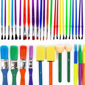 Paint Brushes -35 All Purpose Paint Brushes Value Pack – Includes 8 Different Types of Brushes