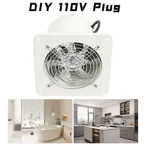 110V White Exhaust Fan Quiet Powerful Ventilation for Kitchen Bathroom Basement Office Window or Wall Mount Easy Installation Energy Efficient
