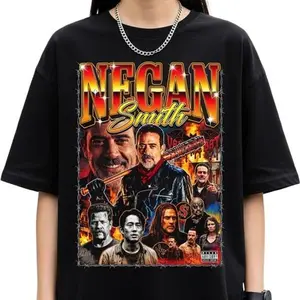 Negan Smith Cotton Blend Unisex Shirt - Official Walking Dead Tee for Fans