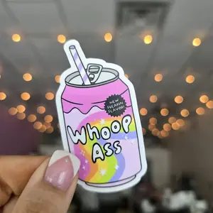 Can Of Whoop Ass Waterproof Decorative Vinyl Sticker