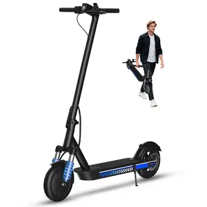 OBX Adult Electric Scooter 21 Miles Long Range 19 MPH Max Speed 350W Motor 8.5 Solid Tires Foldable Commuting E-Scooter with Dual Braking System App Control