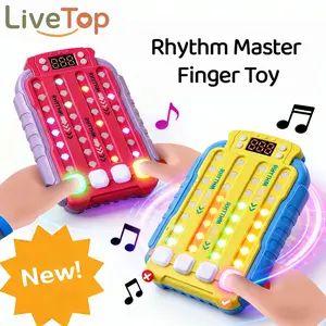 Rhythm Flick Reaction Game -LED Musical Handheld Fidget Toy for Speed & Reflex Training, Focus & Concentration Boost, Hand-Eye Coordination, Fun Memory Challenge, Kids & Adults, Portable Anxiety Relief Toy, Perfect Gift for Boys, Girls, Teens, and Adults