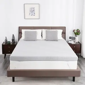 Extra Firm High-Density Mattress Topper, Back Pain Relief, Non-Slip Design, Removable Cover, Odor-Free, CertiPUR‑US Certified