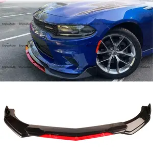 For Dodge Challenger SRT SXT Front Bumper Lip Spoiler Splitter Gloss Black Red