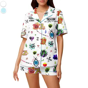 Descendants Zombies Pajama Set, Worlds Collide Tour Sleepwear, Soft Comfortable Lounge Outfit, Family Festival Gift Idea