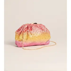 Pretty Glow Moment Ombre Satin Clutch