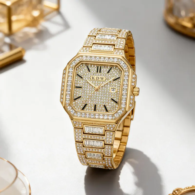 Premium Ladies' Luxury Square Watch – Crystal-Embellished Dial, Precise Quartz Movement, Timeless Elegance & Versatile Style, Complete with Watch Adjustment Tool & Elegant Gift Box | Thoughtful Christmas Gift for Her