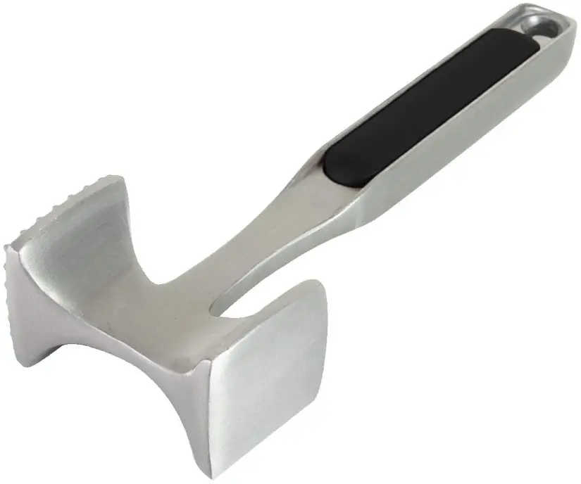 KitchenAid Gourmet Multi Sided Meat Tenderizer for Pounding Meats, Nuts, Shellfish, ect, Hang Hole for Easy Storage, Hand Wash, One Size, Black