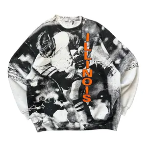 90s University Of Illinois Football AOP Sweatshirt