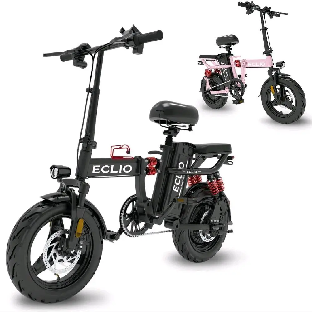 Eclio Ebike 14" Folding City Bike Peak 800W Motor 25MPH Electric Bike for Adults
