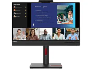 Lenovo ThinkVision T24v-30 23.8" FHD IPS WEBCAM Speakers Black Monitor Win Hello