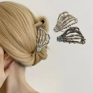 Fashionable Metal Claw Hair Clips, Stylish Shark Clip for Updos, Perfect Halloween Accessory, Ideal Gift for Friends & Partners, Hair Claws