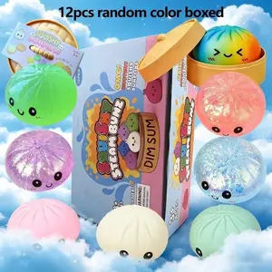 1/4/12pcs Cute expression big bun decompression toy, Squishy Bun Fidget, relieves anxiety, dough decompression toy, soft TPR material, decompression artifact, unboxing surprise, holiday gift creativity, cute desktop accessories for office workers