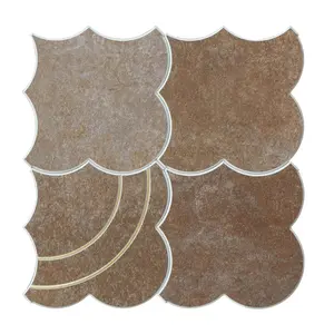 Cloud Yarn Mosaic Peel and Stick Tiles Backsplash, Venus Bronze