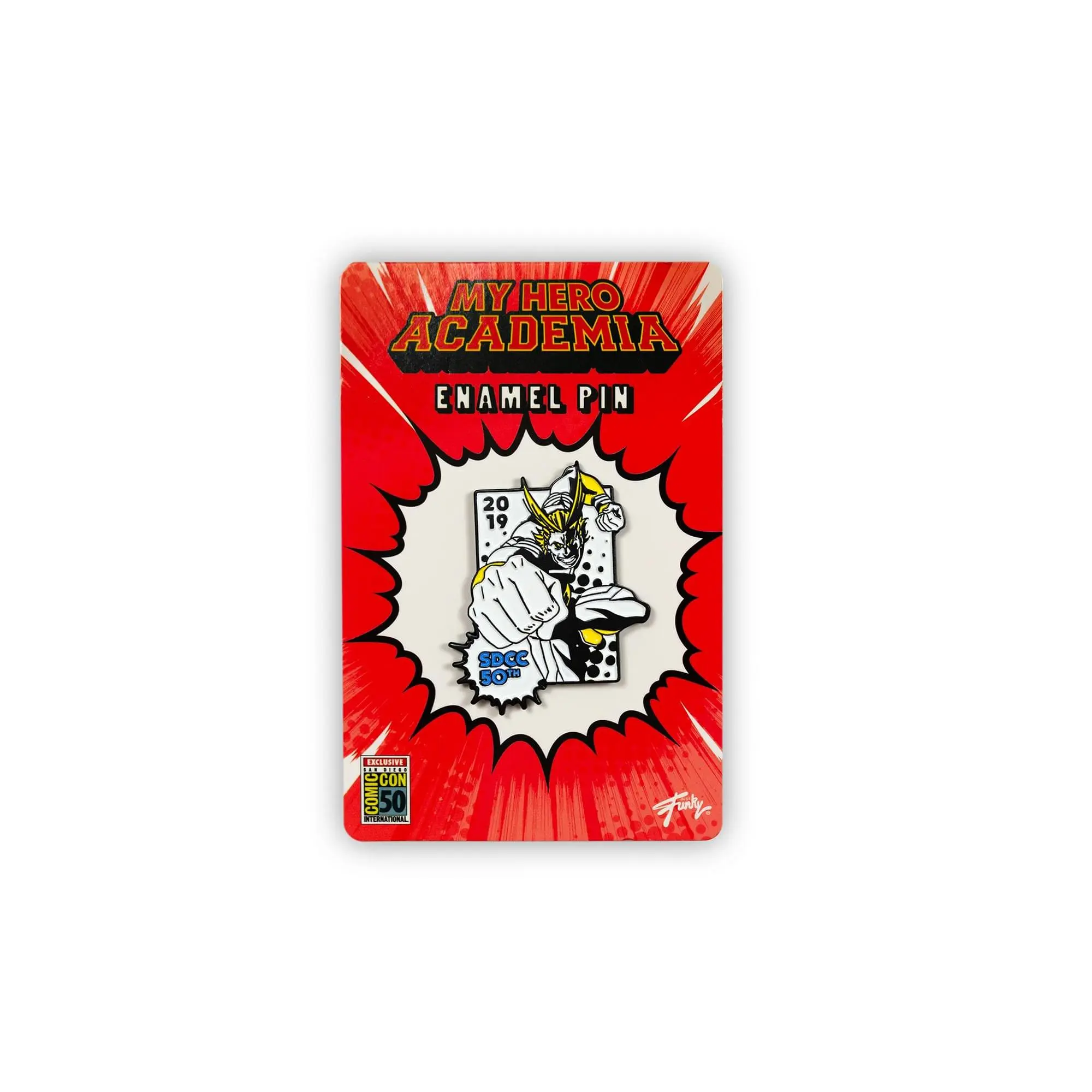 My Hero Academia All Might SDCC 2019 Exclusive 2-Inch Licensed Enamel Collector Pin, Customizable Fandom Accessory for Show Off, Pins for Backpack