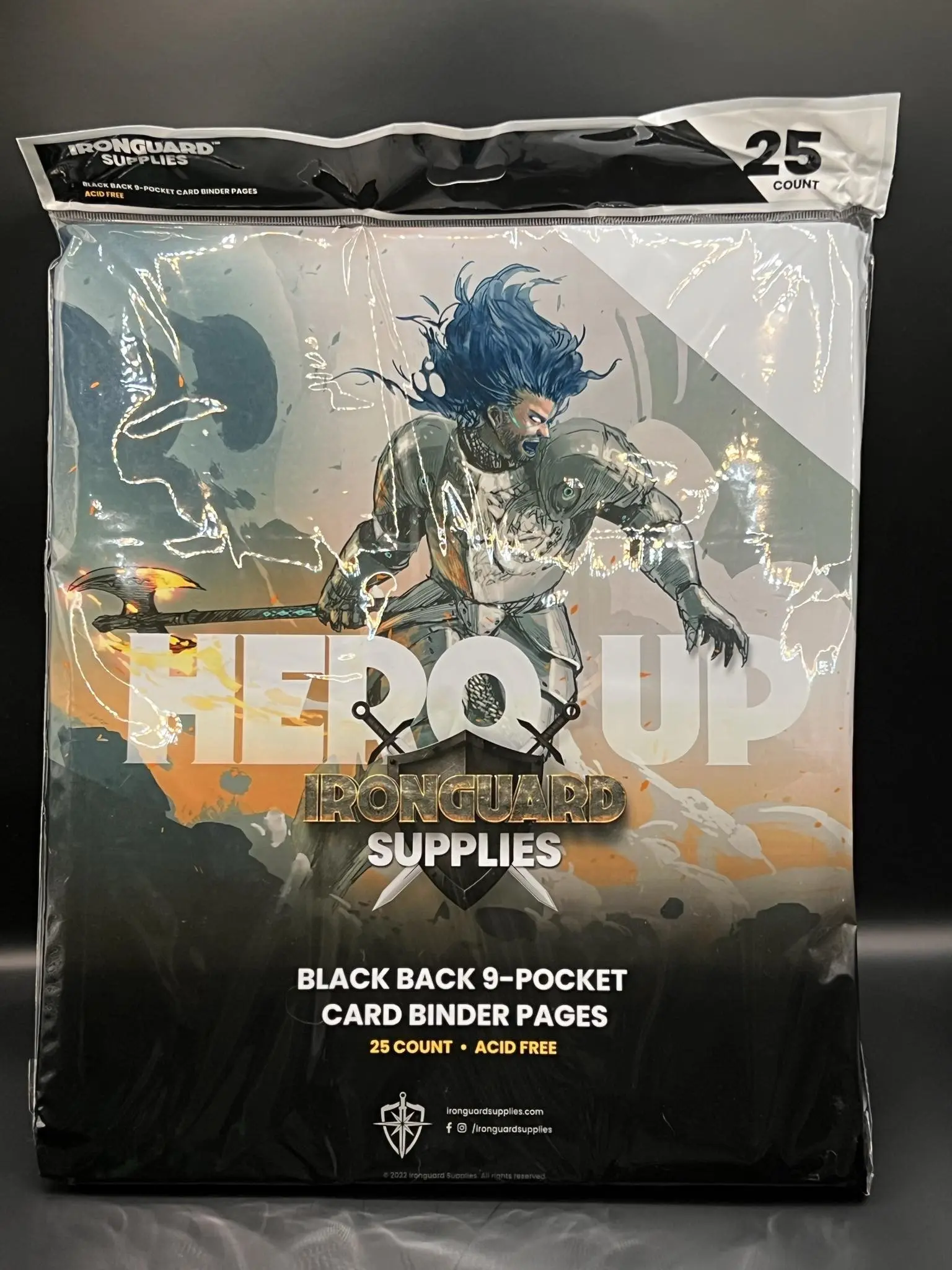 Ironguard Supplies - Black Back 9-Pocket Card Binder Pages
