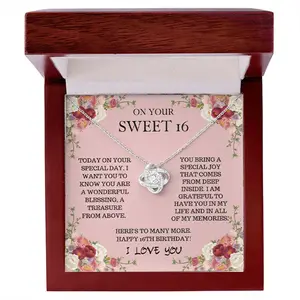 16th Birthday Neaklace - Special Joy Love Knot Necklace Sweet 16 Necklace Sweet 16th Sixteenth Birthday Sweet 16