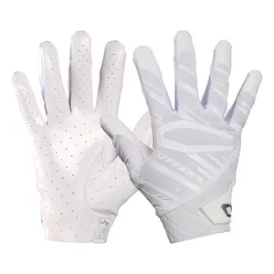 Cutters Rev Pro 6.0 White Football Receiver Gloves - Air C-TACK Grip, Lightweight, Breathable, All-Weather Performance