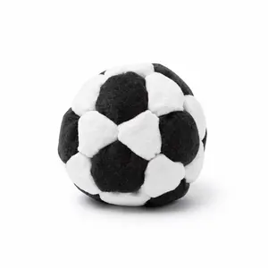 Handcrafted soft-woven fleece soccer bean bag, hand-sewn patchwork tactile toy, sensory toy. Suitable for children, can be used indoors and outdoors for throwing games, educational stress-relief toy, educational toy suitable for young children.
