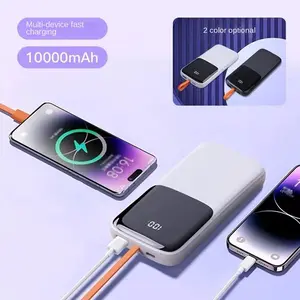 22.5W Super Fast Charging Power Bank 10000mAh – Digital Display, Built-in Cable, 2 Color Options