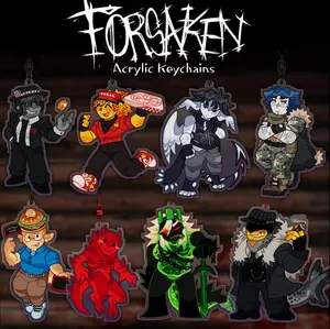 FORSAKEN - Chance, Elliot, Two Time, Guest 1337, 007n7, Coolkidd, c00lkidd, 1x1x1x1, 1x4, Mafioso Keychains - Cute Bag Accessories