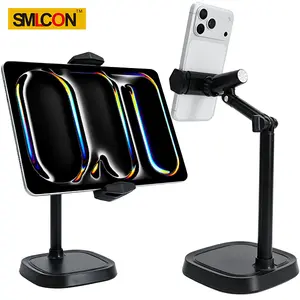 SMLCON Adjustable Phone Stand for Desk - Sturdy Height & Angle Adjustable Holder for Phone, Pad, Tablet, Switch | 5.5-9" Multi-Device Desktop Mount for Home & Office