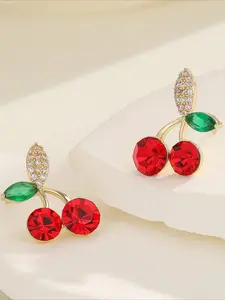 Cherry Design Dangle Earrings, Fashionable Jewelry for Women & Girls, Trendy All-match & Exquisite Jewelry for Birthday Gift