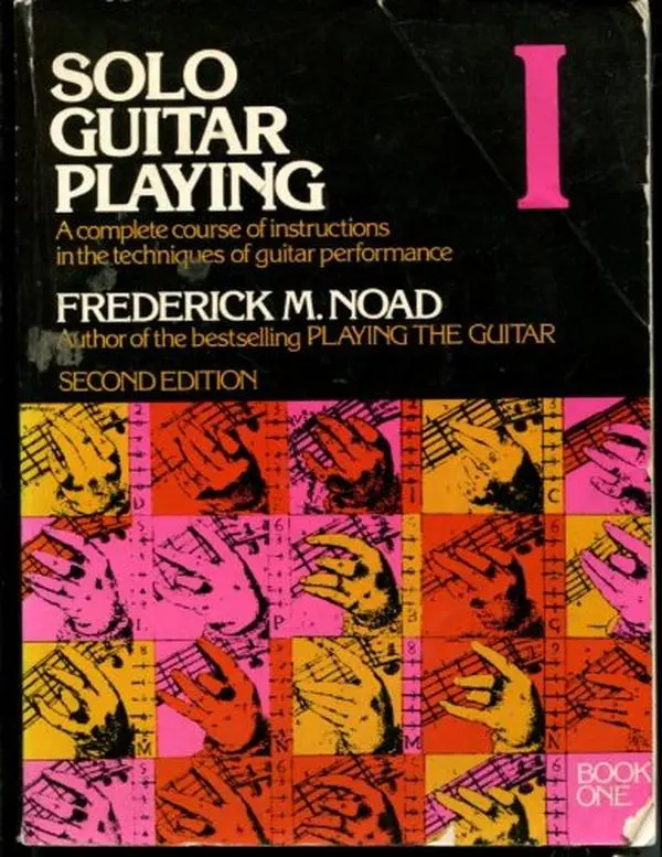 USED Book - SOLO GUITAR PLAYING A COMPLETE COURSE OF INSTRUCTIONS IN THE TECHNIQUES OF GUITAR PERFORMANCE (BOOK ONE (1), sECOND eDITION) by Frederick M. Noad (Paperback)
