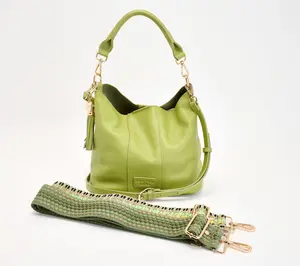 Pom Pom London Lambeth Leather Convertible Bucket Bag