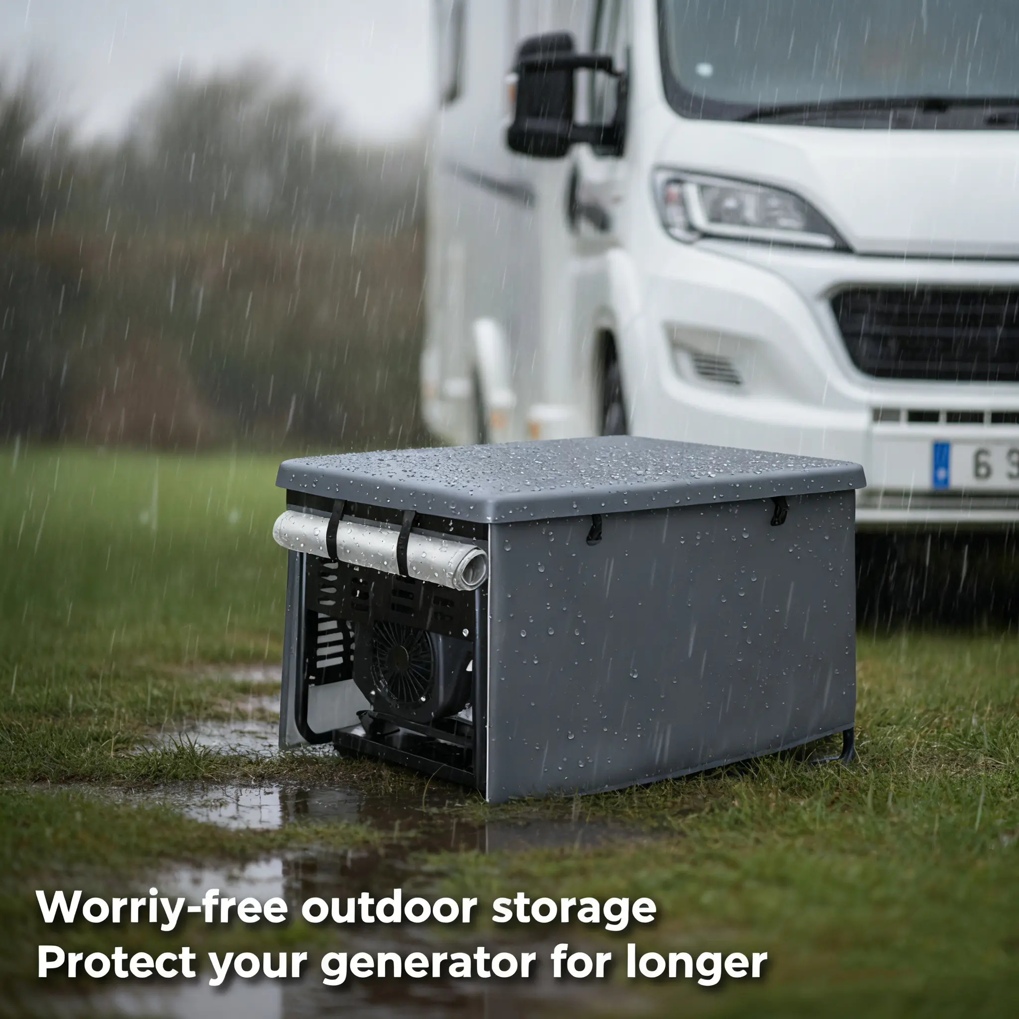 Generator Cover, 38×28×27 in, Waterproof, Tear and Abrasion Resistant Oxford Fabric, Outdoor & Camping Protection, All-Weather Heavy Rain Cover