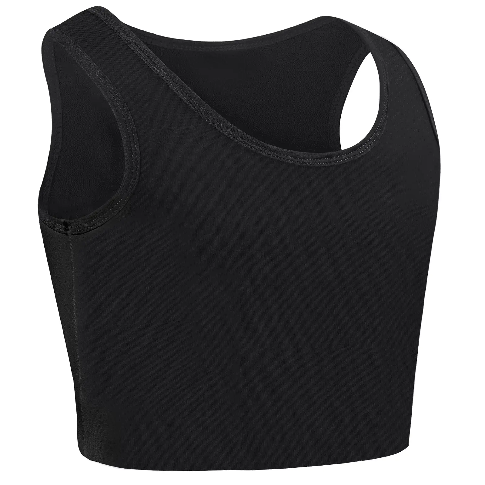 CuteStreet Transgender Tomboy FTM Chest Binder Pull On Closure Breathable and Strong Compression Tank Top Trans Bra Binder Camisole Bandeau Black Elegant