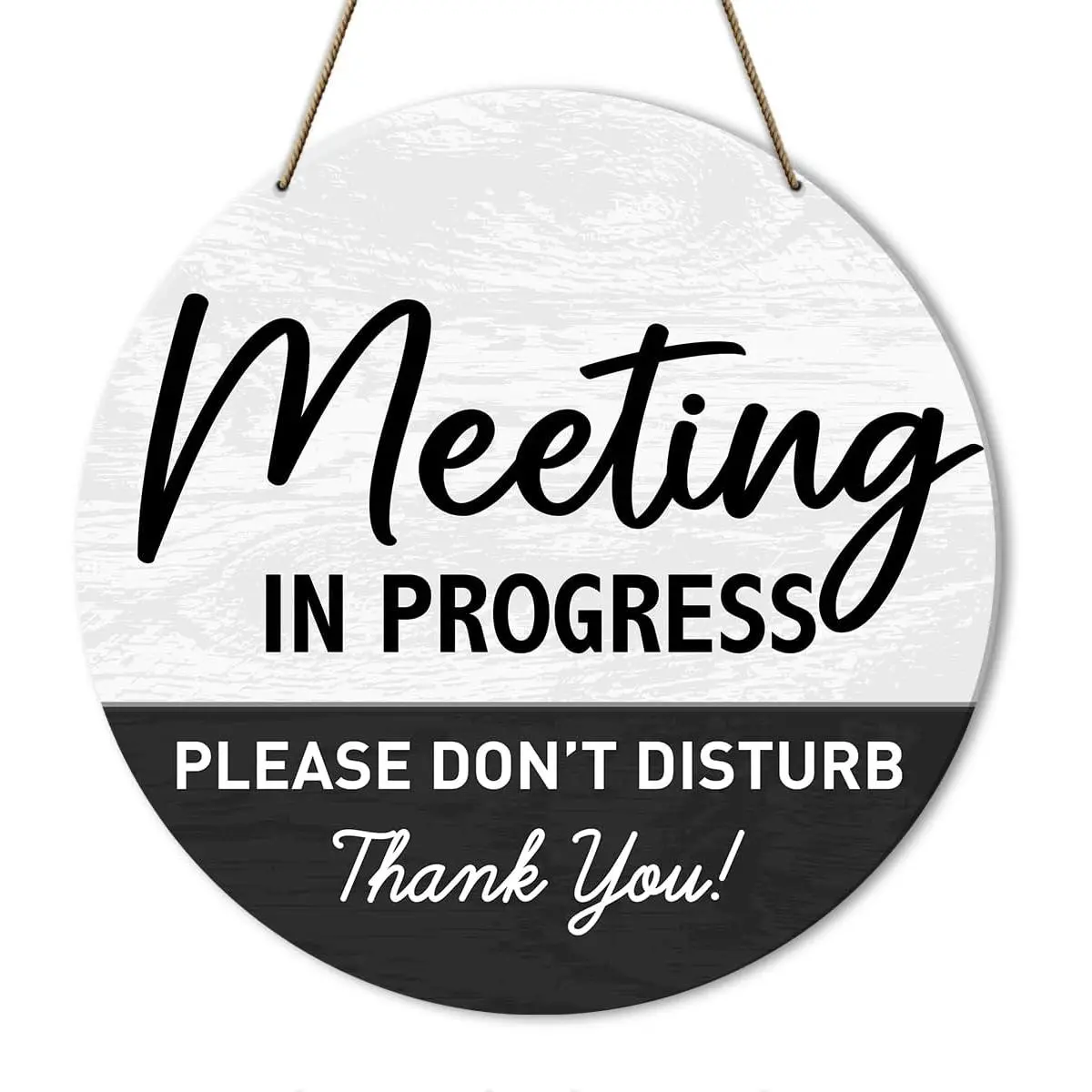 Wooden Do Not Disturb Hanging Sign - Lightweight Farmhouse Wall Decor, Mountable Office Door Hanger for Privacy, Conference Room Focus Time